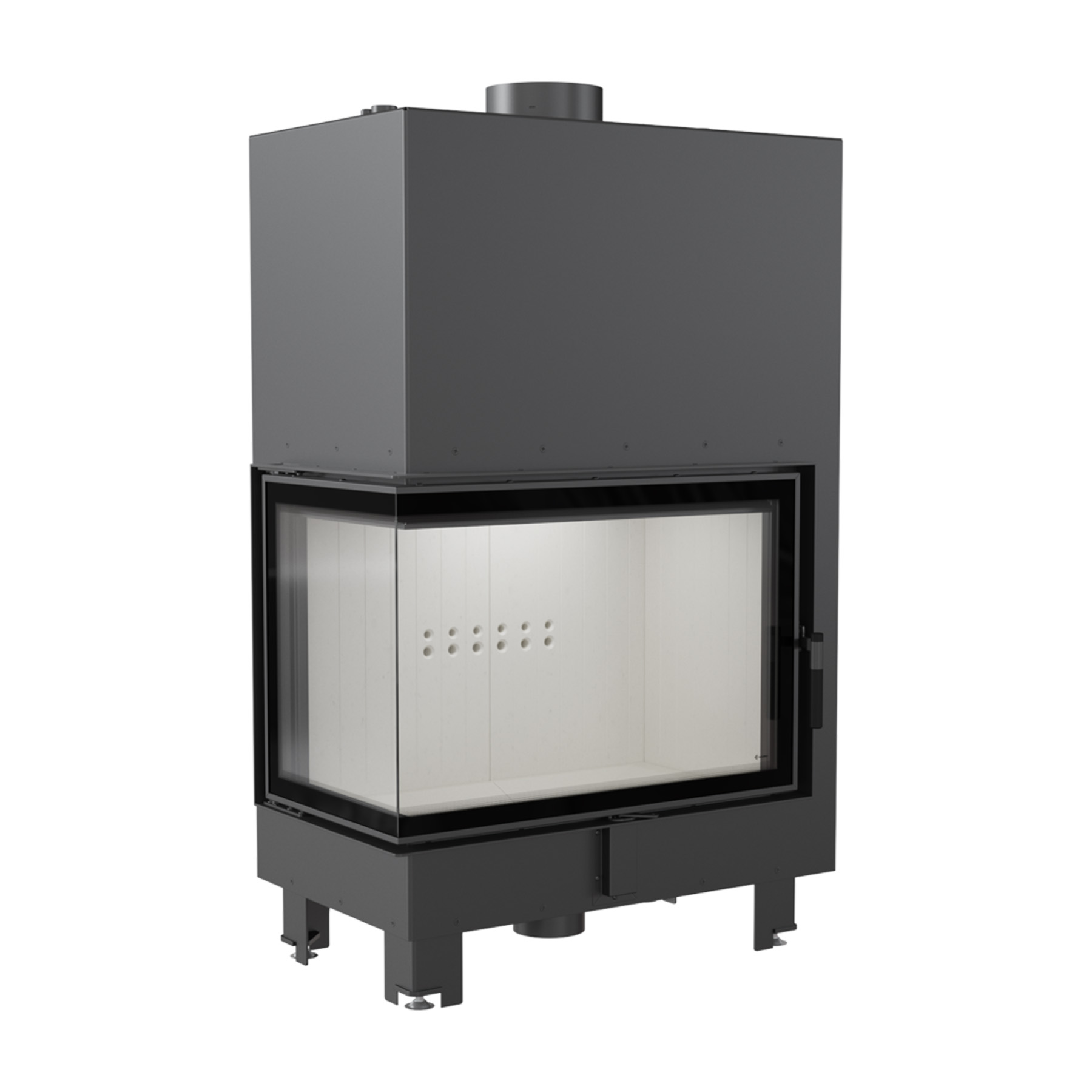 Recuperador a Lenha Idro Canto Esquerdo 17kw Kratki MBA/PW/17/L/BS/W