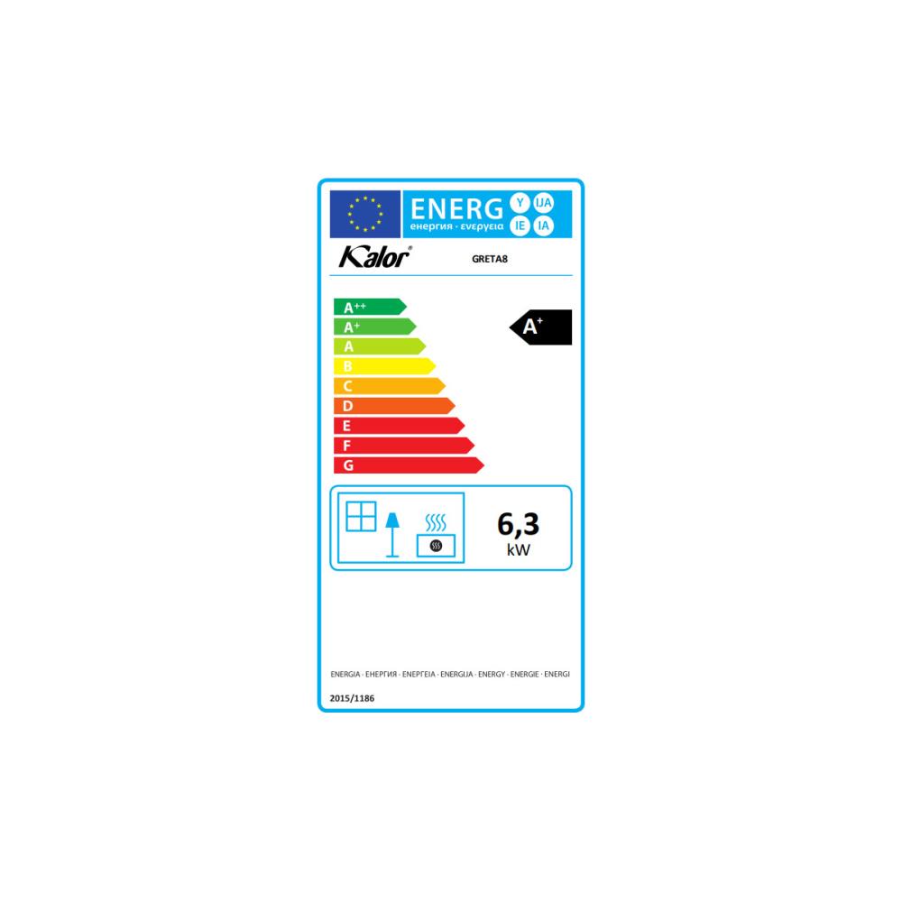 Salamandra a pellet Kalor Air Perfecta Greta 8 Preto