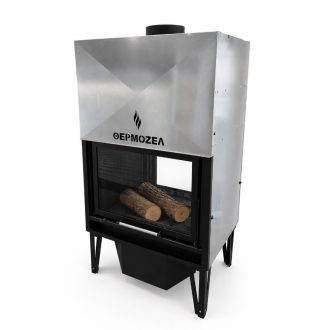 Recuperador de Calor a Lenha 17 Kw Thermozel Block Aero 800 Dual Face Guilhotina