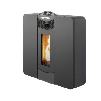 Salamandra a Pellets 12kw Ar Ventilado e Canalizável Kalor Quadra 12C Preto