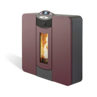 Salamandra a Pellets 16kw Kalor Quadra Idro 16 Bordeaux para aquecimento central