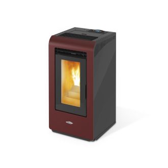 Salamandra a Pellets 14kW Ar Ventilado e Canalizável Kalor Cayenne Bordeaux