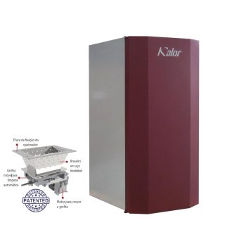 Caldeira a Pellet 24kW Kalor Idro Compacta c/ Limpeza de Queimador Automático