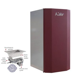 Caldeira a Pellet 28kW Kalor Idro Compacta c/ Limpeza de Queimador Automático