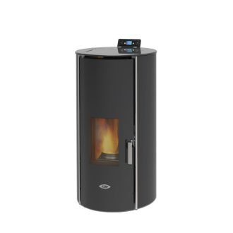 Termoestufa Kalor Idro Redonda 17kw – Vidro/preta P/ Aquecimento Central