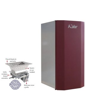 Caldeira a Pellet 16kW Kalor Idro Compacta c/ Limpeza de Queimador Automático