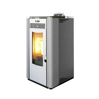 Salamandra a pellet Kalor Air Perfecta Lara 12C Cinza