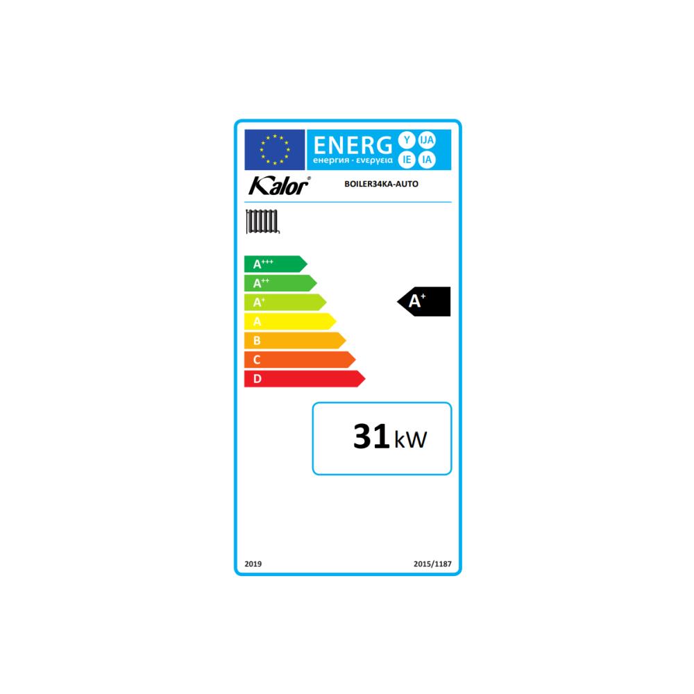 Caldeira a Pellet 34kW Kalor Idro Compacta c/ Limpeza de Queimador Automático