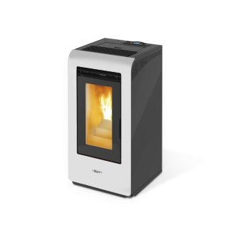 Salamandra a Pellets 14kW Ar Ventilado Kalor Cayenne Branca