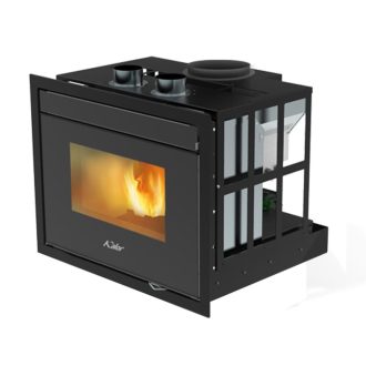 Recuperador a Pellet Ar Ventilado e Canalizável 15kw Kalor Chiara 15C