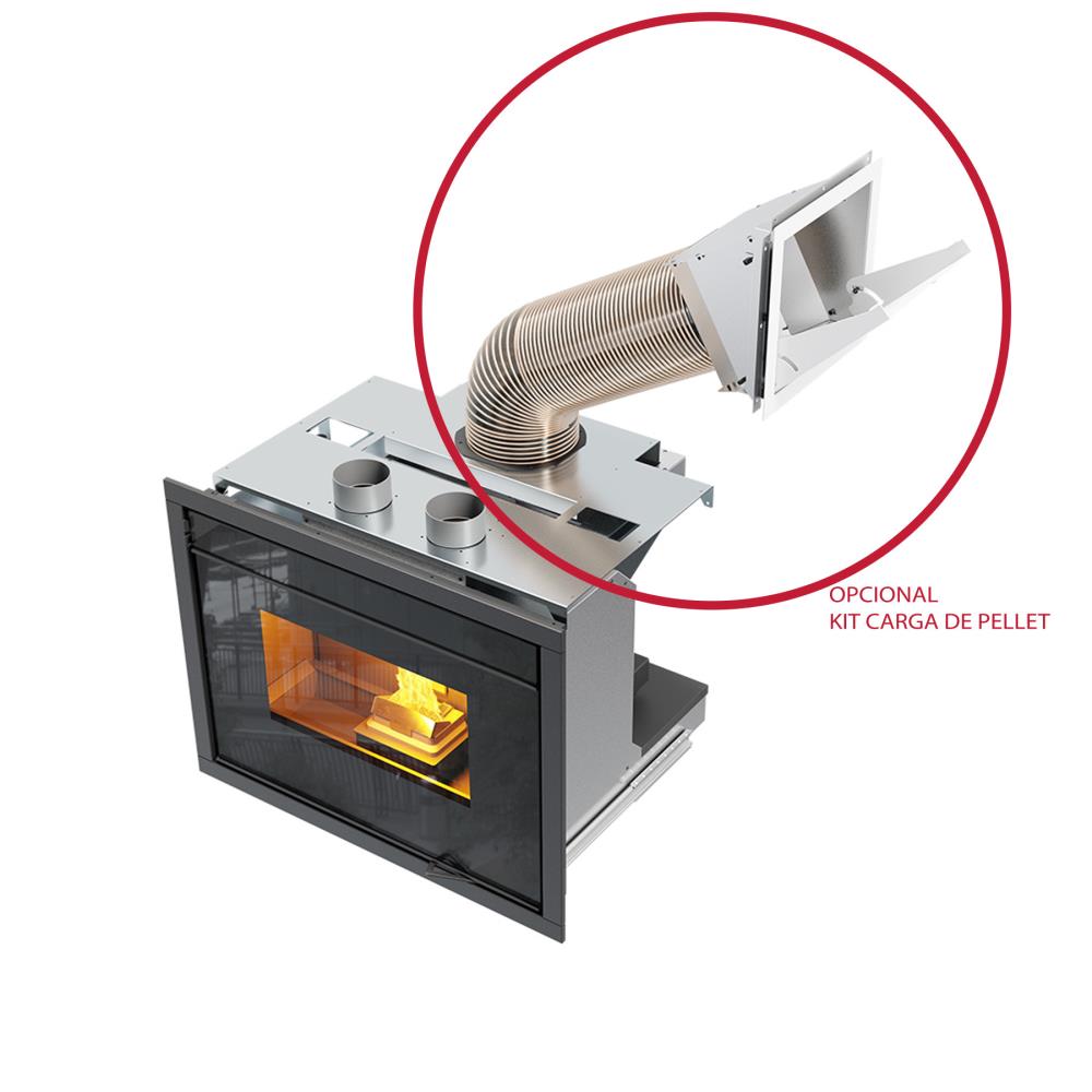 Recuperador a Pellet Ar Ventilado e Canalizável 15kw Kalor Chiara 15C