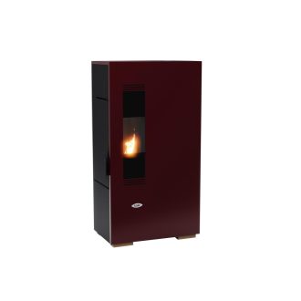 Salamandra a Pellet 5kw Ar Ventilado Kalor Mini 5s Bordeaux