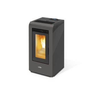 Salamandra a Pellets 10kW Ar Ventilado Kalor Cayenne Cinza