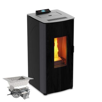 Termoestufa Kalor Estufa Idro Nux Francesca 17 DD Auto Grigio P/ Aquecimento Central