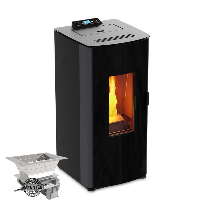 Termoestufa Kalor Estufa Idro Nux Francesca 17 DD Auto Grigio P/ Aquecimento Central