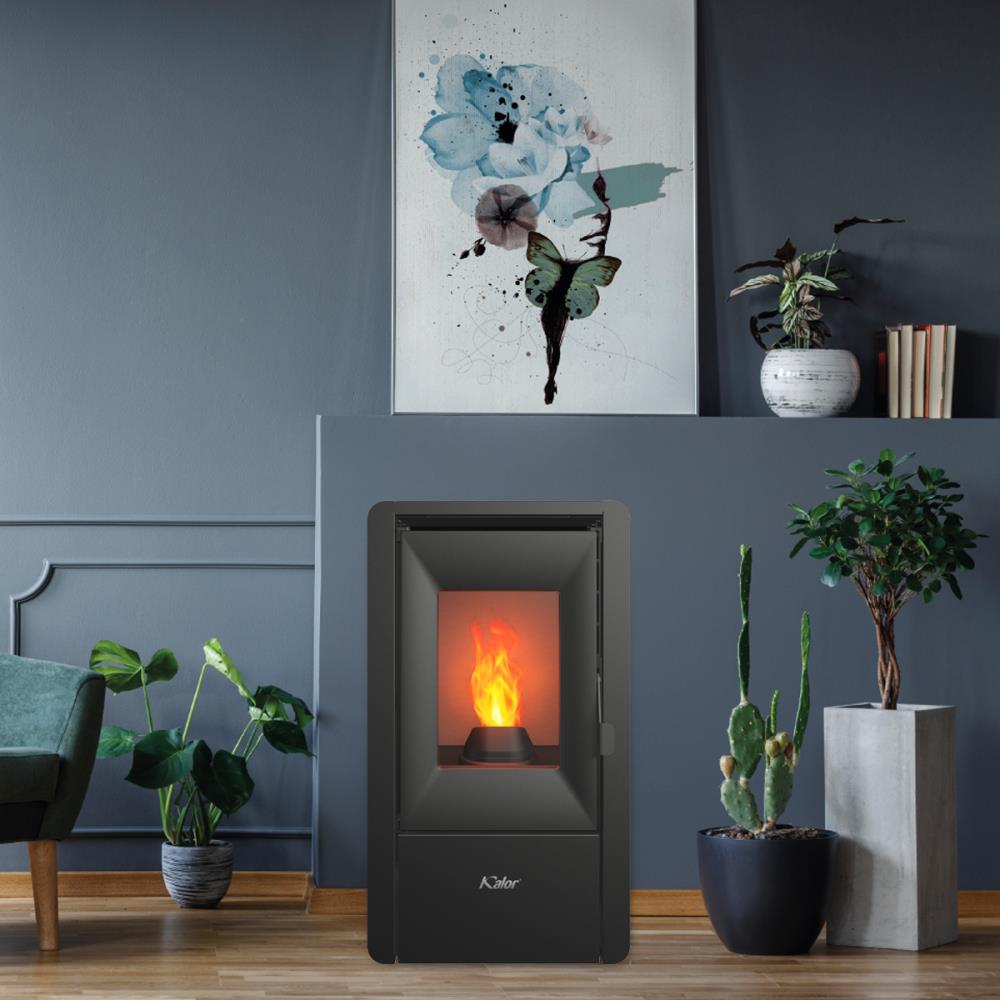 Salamandra a Pellet 7kW Kalor Smart Preto