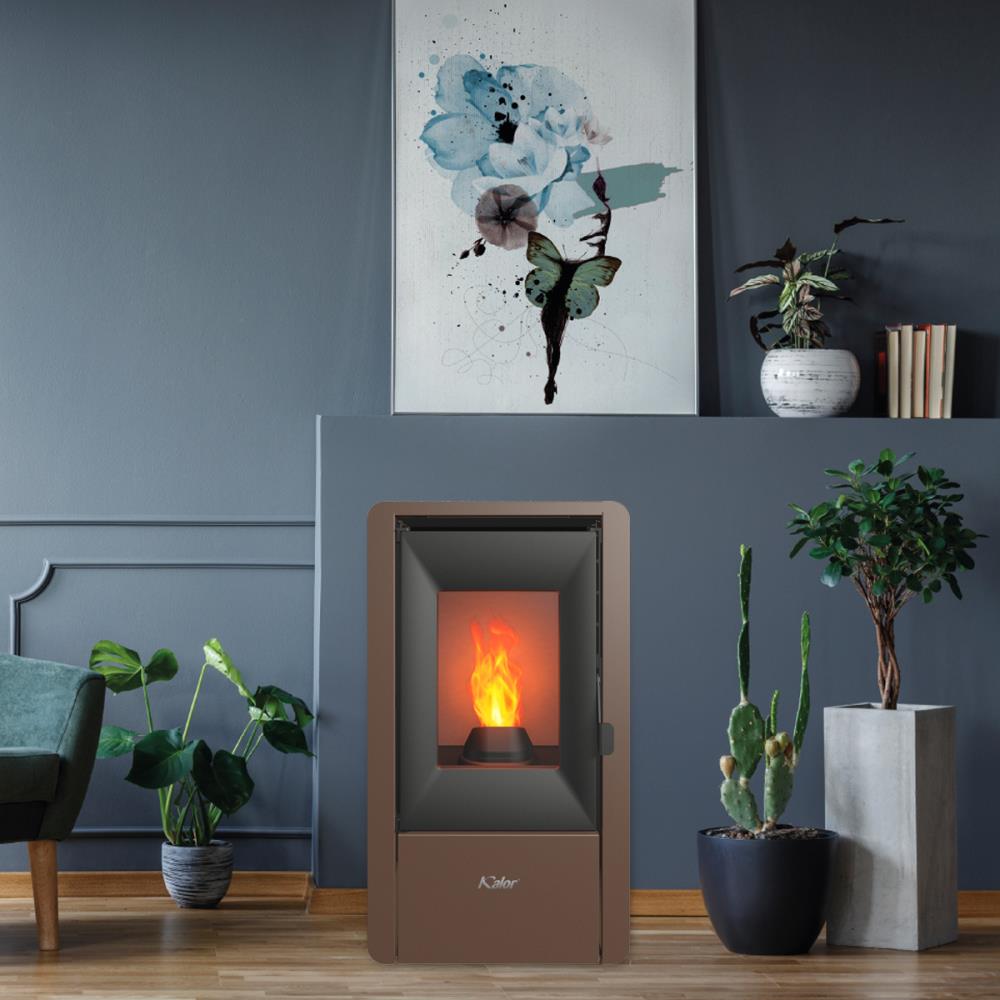 Salamandra a Pellet 7kW Kalor Smart Ferrugem