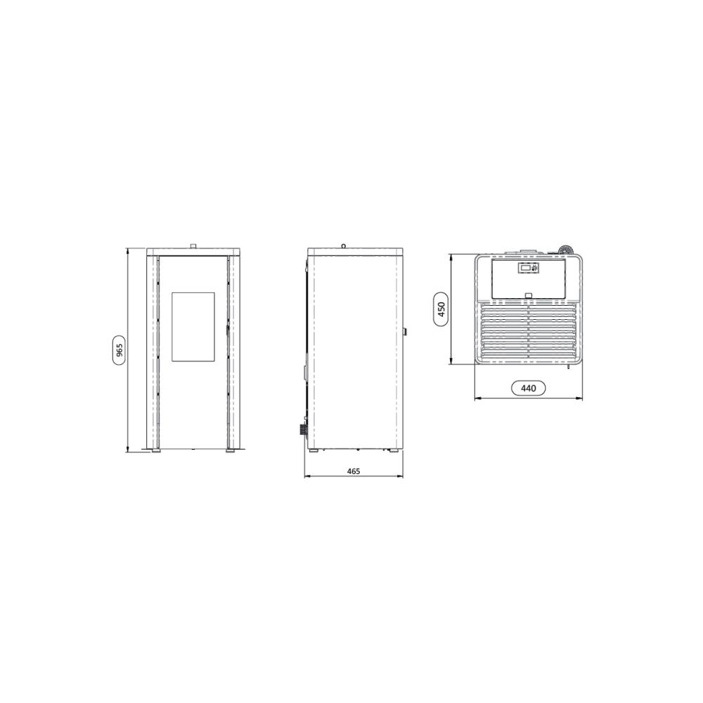 Salamandra a pellet Kalor Air Forgya 7 7.7kW