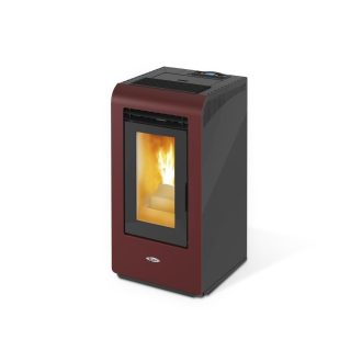 Salamandra a Pellets 10kW Ar Ventilado Kalor Cayenne Bordeaux