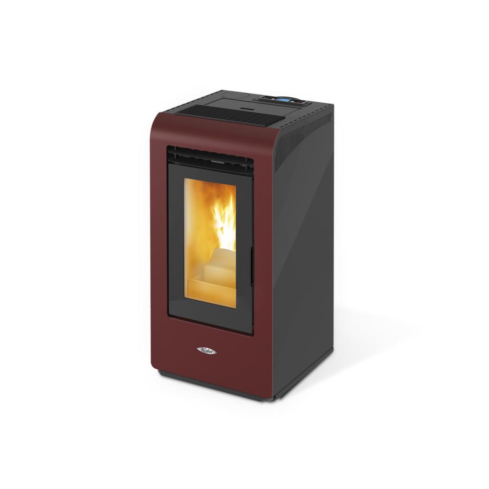 Salamandra a Pellets 10kW Ar Ventilado Kalor Cayenne Bordeaux