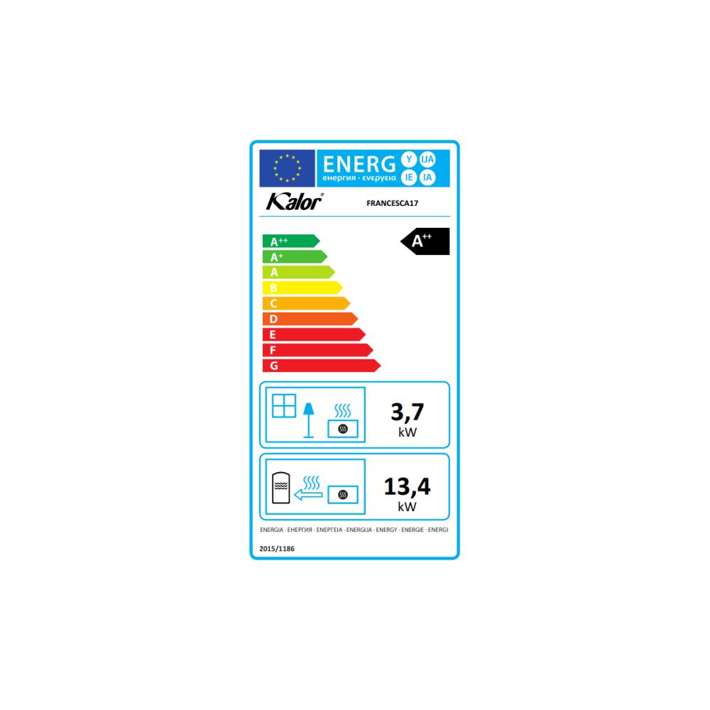 Termoestufa Kalor Estufa Idro Nux Francesca 17 DD Bordeaux p/ Aquecimento Central