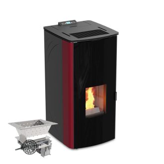 Termoestufa Kalor Estufa Idro Nux Francesca 17 DD Auto Bordeaux P/ Aquecimento Central