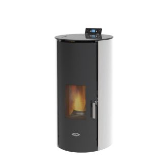Termoestufa Kalor Idro Redonda 20kw – Vidro/branca P/ Aquecimento Central