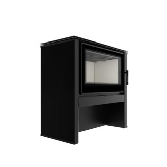 Salamandra a Lenha Kratki Juno Ø160 12Kw Preto