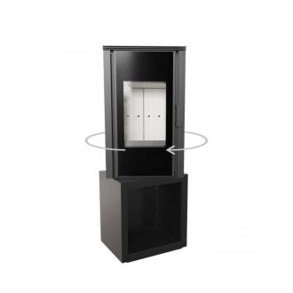 Salamandra a Lenha Ar 6 kw Kratki KOZA/ENYO/FLAT/01 Giratória