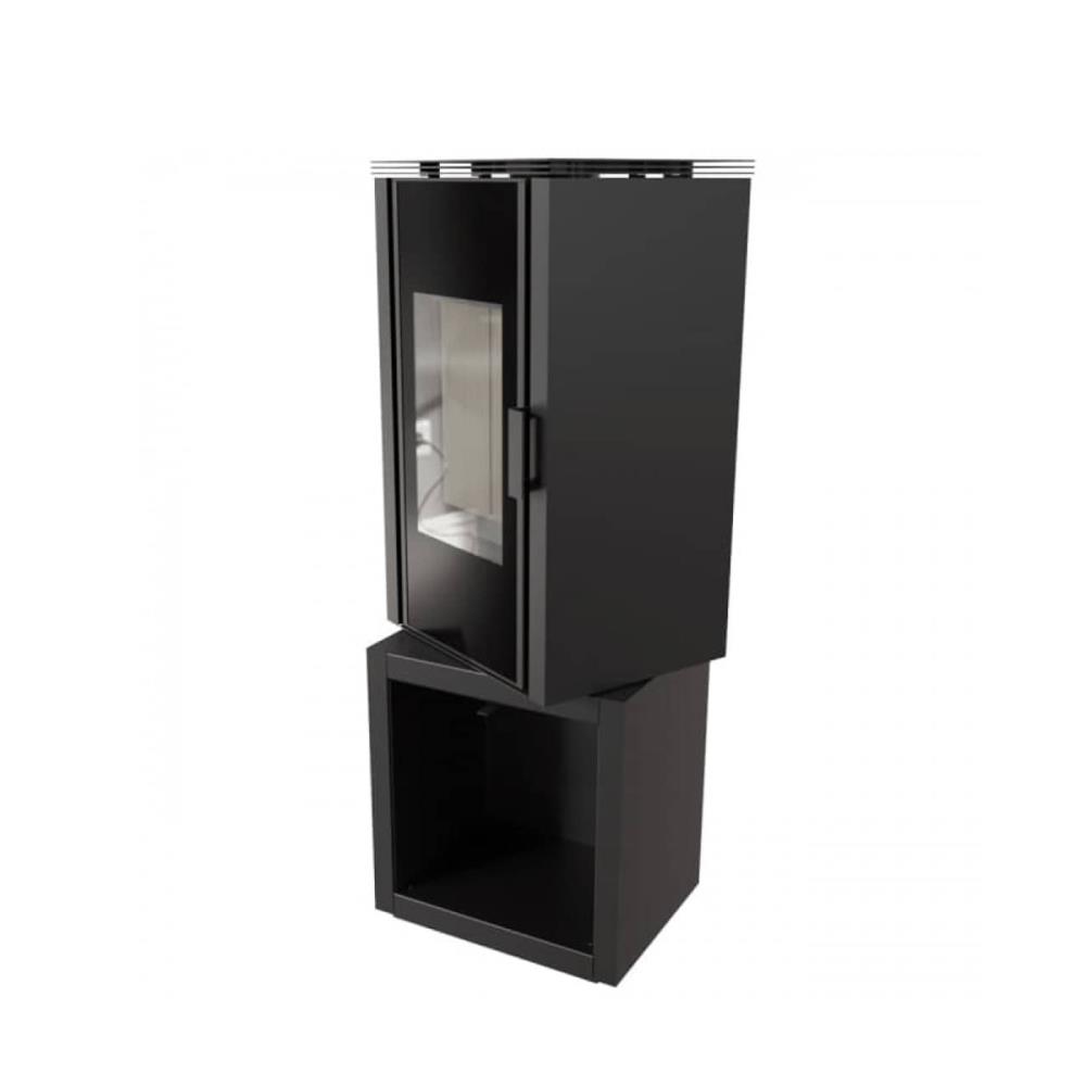 Salamandra a Lenha Ar 6 kw Kratki KOZA/ENYO/FLAT/01 Giratória