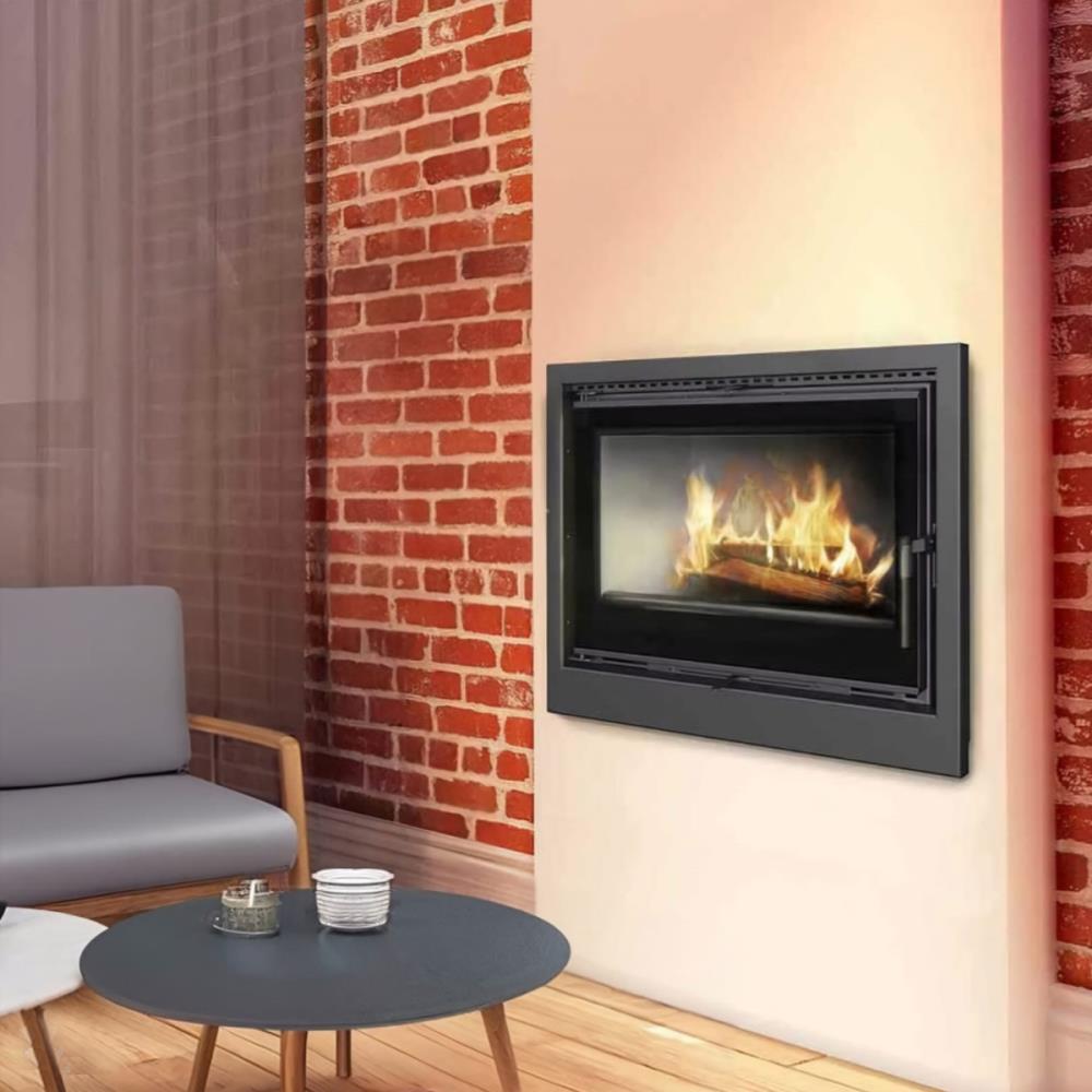 Recuperador a Lenha Kratki 8 kw Ar Ventilado com aro KASETA/ARKE/75