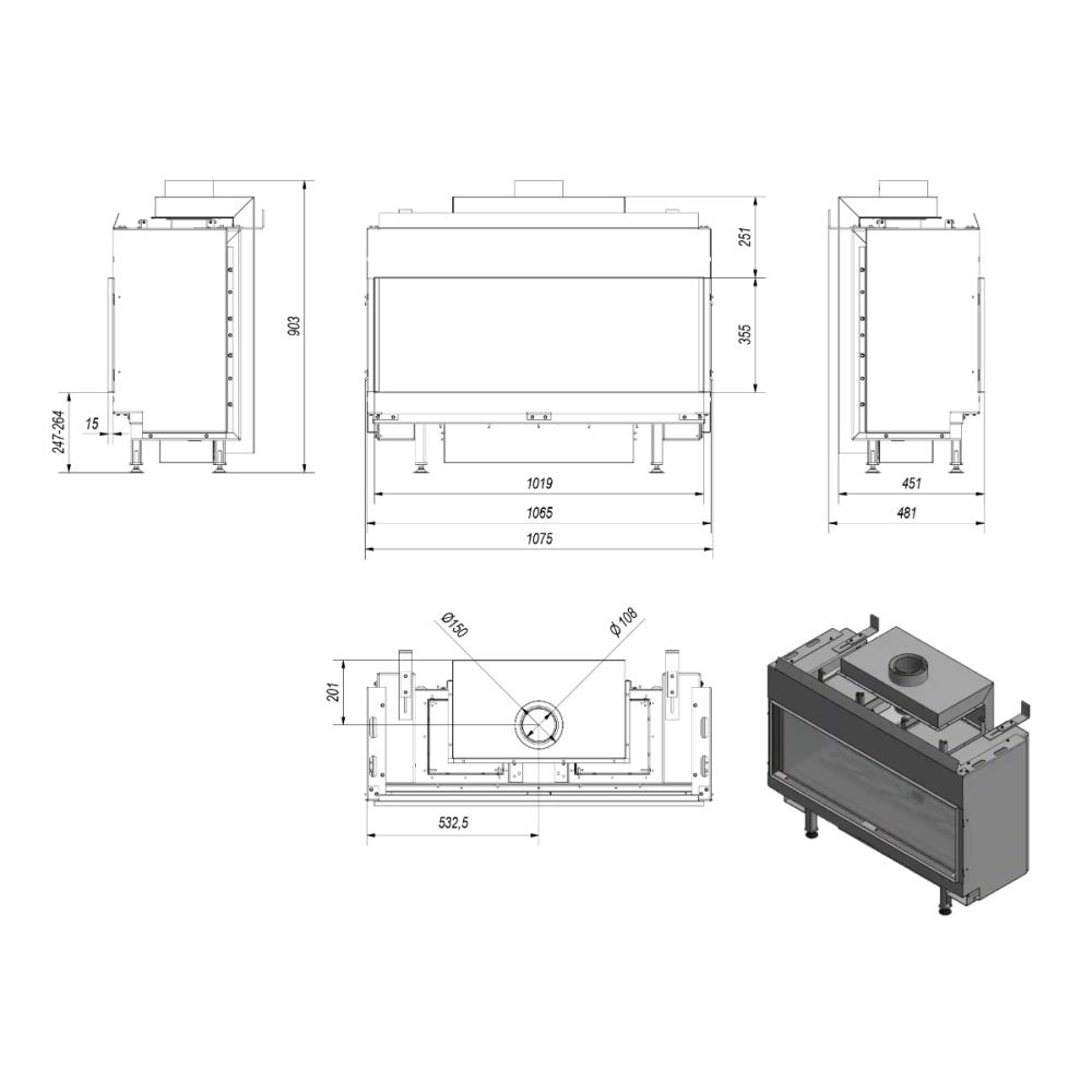 Recuperador a Gás 9kW Kratki Leo 100 LEO/100/G20