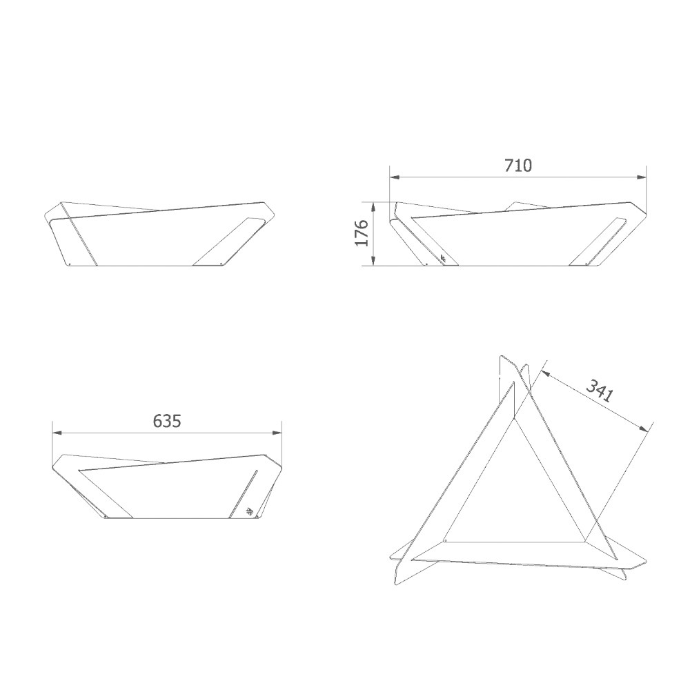 Fire Pit de Jardim Kratki Triangle