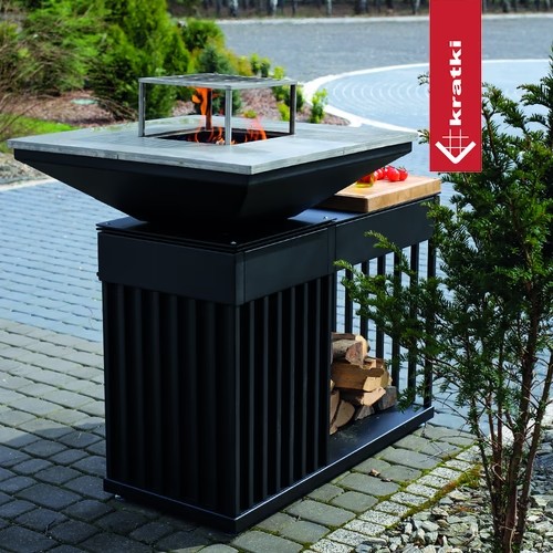 Barbecue a lenha Kratki QUADRUM/BBQ/H/B
