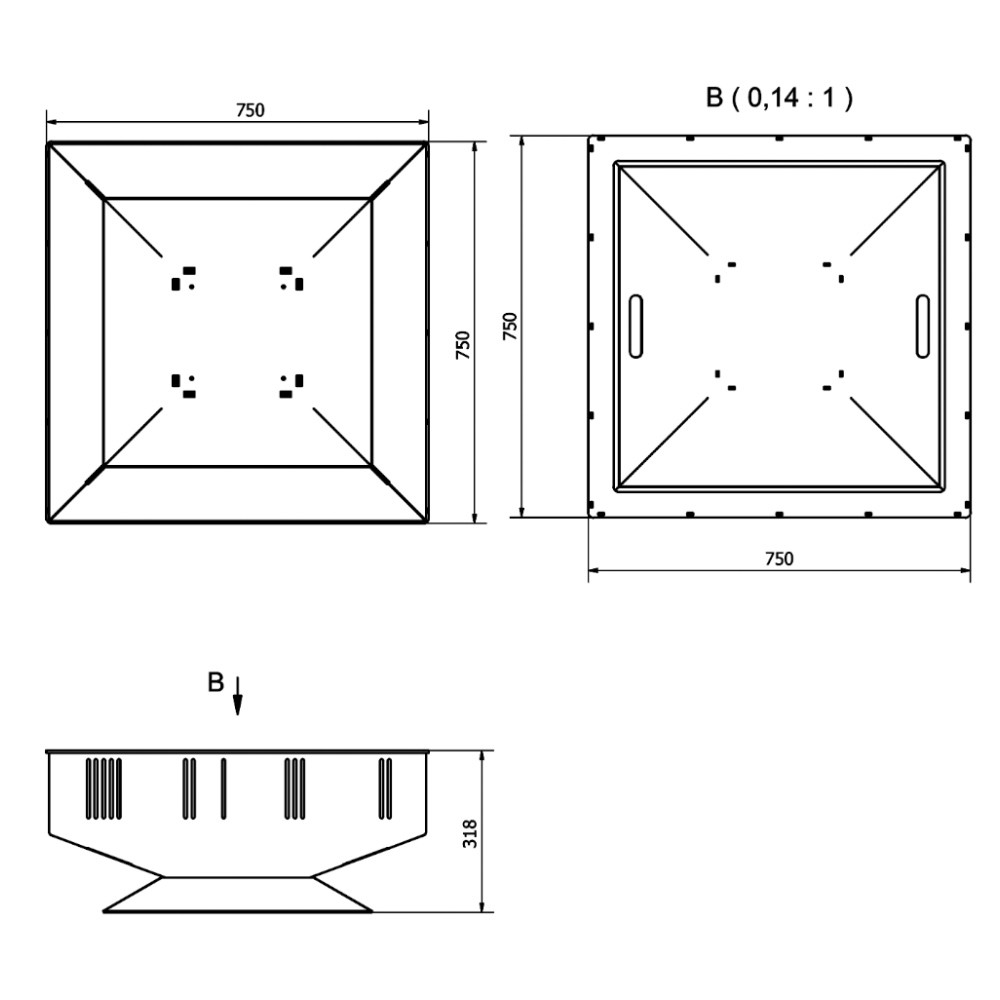 Fire Pit de Jardim Kratki Quadrum