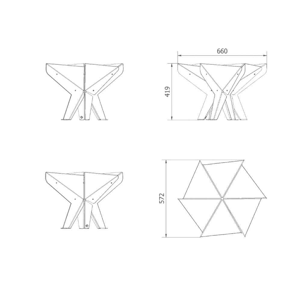 Fire Pit de Jardim Hex