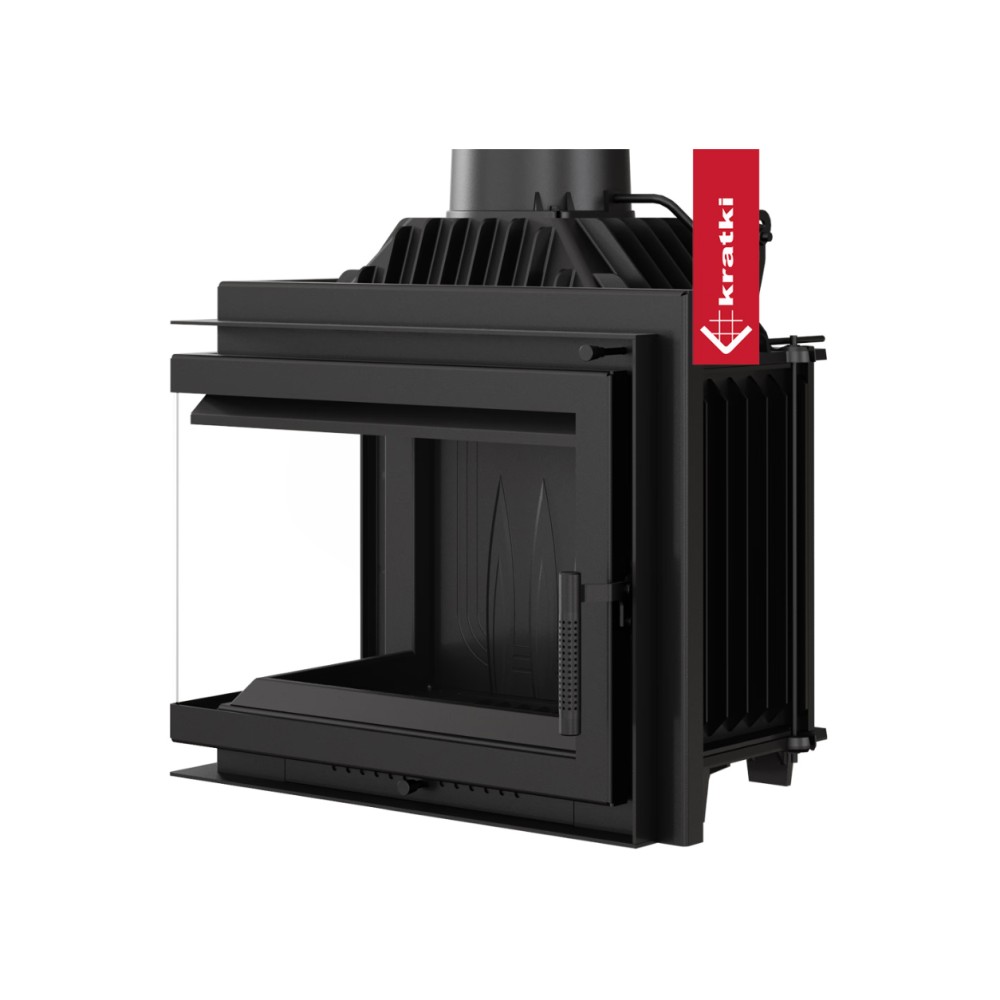 Recuperador a Lenha Ar 8Kw Canto Esquerdo Kratki Simple SIMPLE/M/S/L/BS/150 Ø150