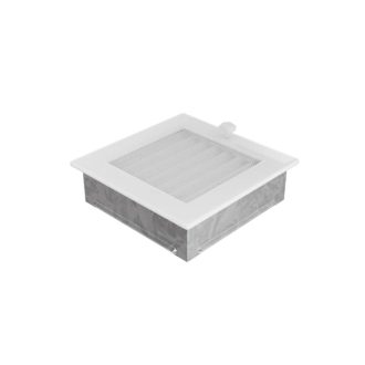 Grelha de Ventilação Branca Persiana 17x17cm