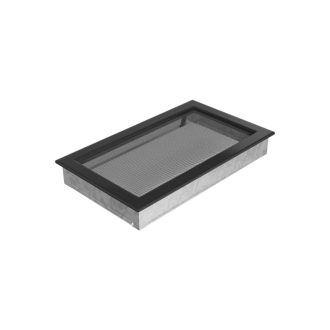 Grelha de Ventilação Preta 22x37cm