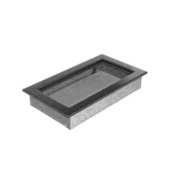 Grelha de Ventilação Preta e Prata 17x30cm