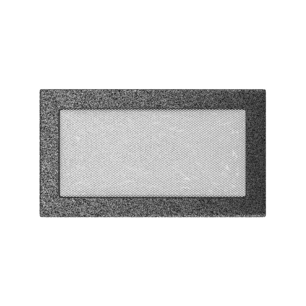 Grelha de Ventilação Preta e Prata 17x30cm