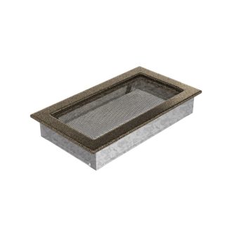 Grelha de Ventilação Preta e Dourada 17x30cm