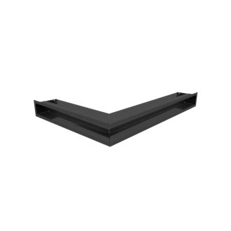 Grelha de Ventilação Canto Direito 76,6x54,7x6cm Preta