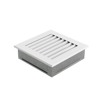 Grelha de Ventilação Branca Persiana Fixa 17x17cm