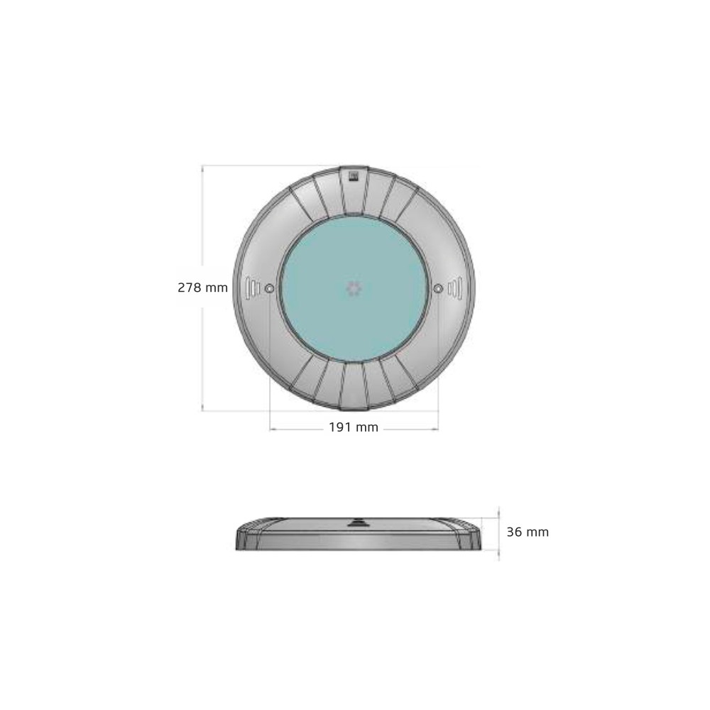 Projetor Slim LED Branco 35W para Piscina Liner/Betão