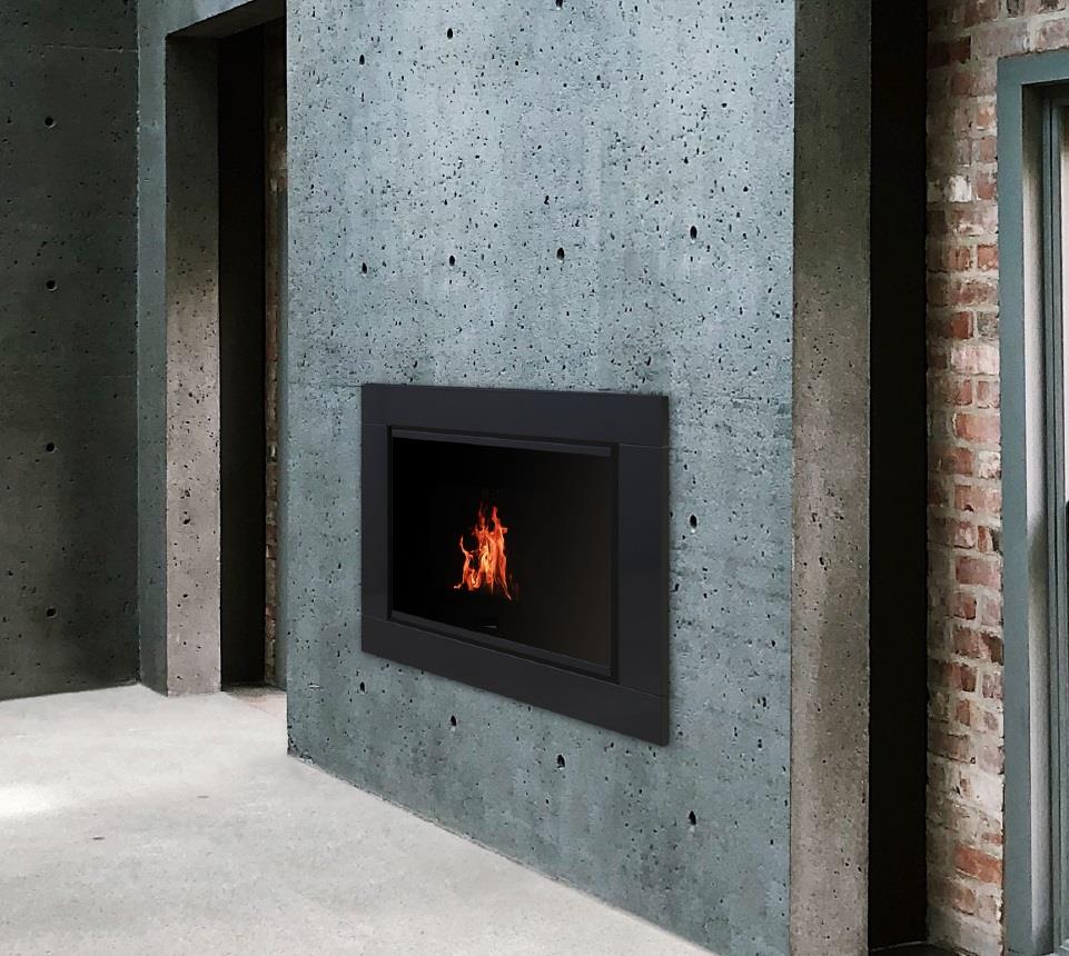 Recuperador a Pellet Ar Canalizável 20 kW Kalon Block XL 16:9 Vidro Mágico 4 Ventiladores