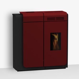 Salamandra a Pellet Ar Ventilado Canalizável 10 kW Kalon Nolak 10C Preta/Bordô