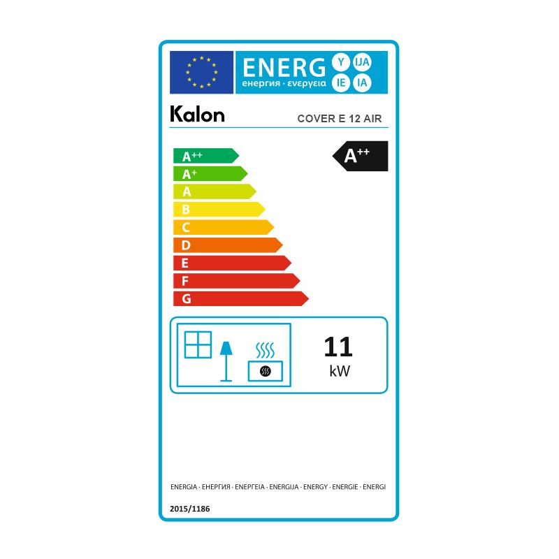 Salamandra a Pellet Ar Ventilado 12Kw Kalon Cover E Skema2 Branca/Preta