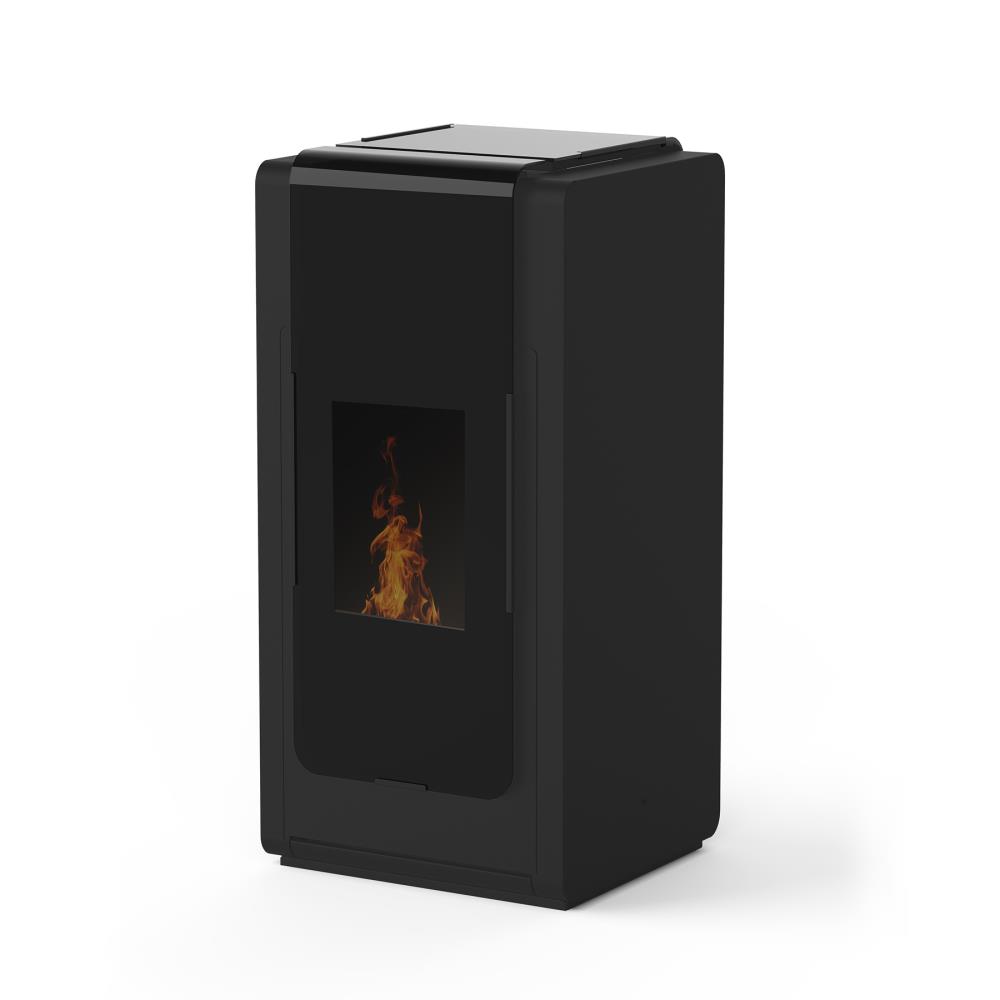 Salamandra a Pellet Ar Ventilado 10 kW Kalon Rolling Preta/Preta