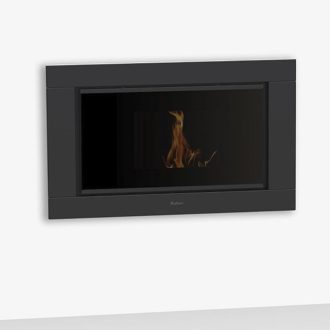 Recuperador a Pellet 20 kW Kalon Idro Block 16:9 Vidro Mágico para Aquecimento Central